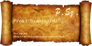 Prokl Szaniszló névjegykártya